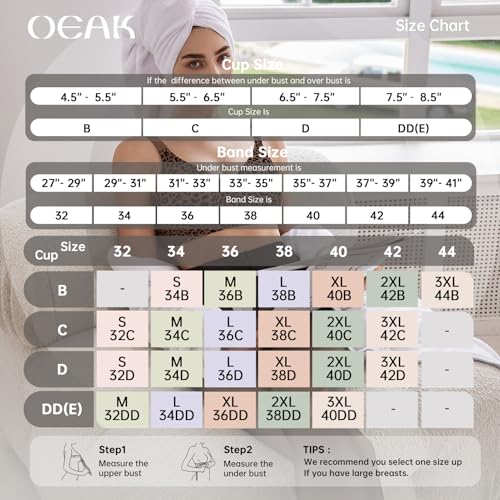 Image of OEAK Women Comfort Jelly Bras Wireless Pushup Convertible Bra | No Underwire,Buttery Soft Bralette,Full Coverage,Tshirt,Support&Lift,Comfortable,Everyday,Smoothing,Racerback