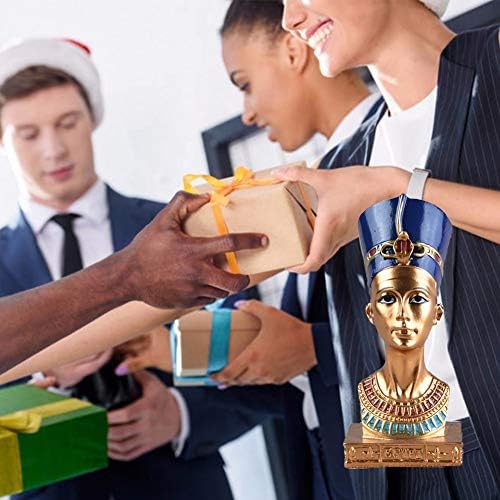 PRDECE Sculpture Hand Painted Decoration Home Ornament Ancient Egyptian Pharaoh Figurine Gift Statue Miniature Resin Crafts Vintage