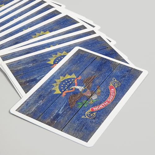 Baraja Póker Rustic North Dakota State Flag 52 cartas miniatura 5
