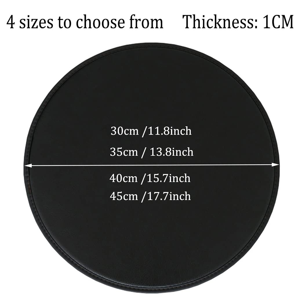 Set di 2 o 4 cuscini impermeabili per sedie in pelle, antiscivolo, colore grigio scuro, 40 cm, perfetti per sedie da cucina e sala da pranzo