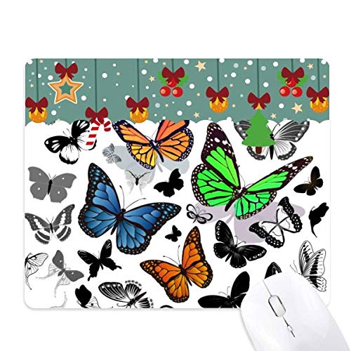 Alfombrilla de ratón vintage de mariposas retro, alfombrilla suave de ordenador