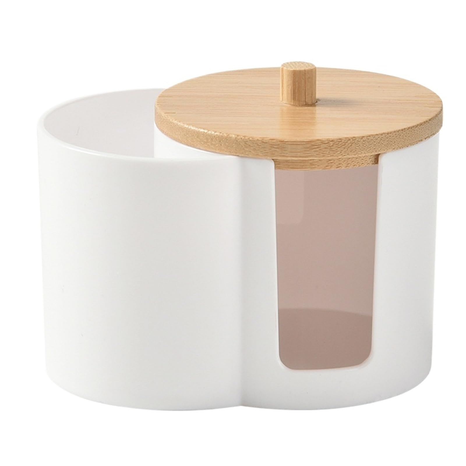 AHUFGN Cotton Pad Holder Cotton Round Pad Holder Powder Puff Storage Box Home Swab Makeup Organizer Dustproof Portable Bathroom Jar(Color5)