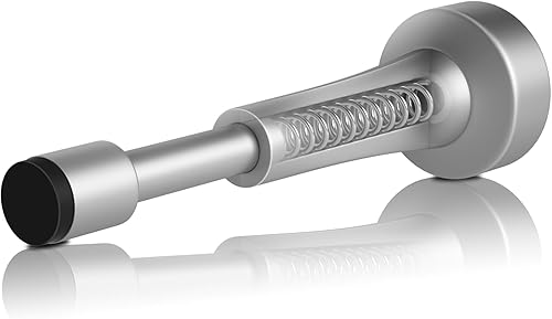 Miniatura 30 de 2 topes de puerta de resorte para pared, tope de puerta de 4.33 pulgadas para parte inferior de la puerta, tope de puerta de aluminio con punta