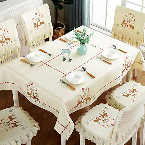 Couverture table basse carrée lavable anti-poussière broderie - 2