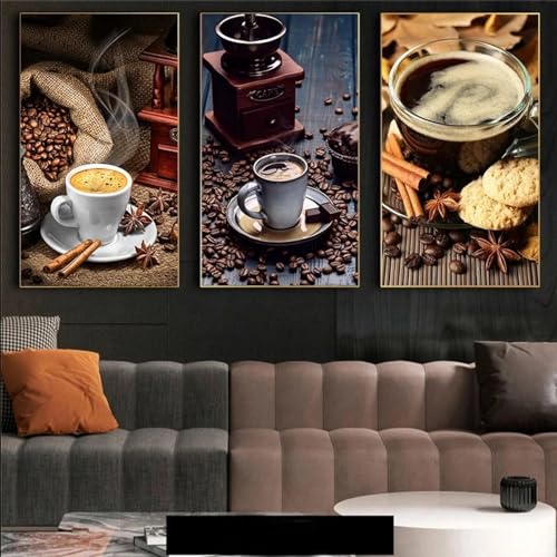 Affiches de gâteau et grain de café KEBIA peinture sur toile 60x80cm