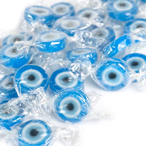 FOOD crew Türkisches Auge Rocks Bonbons blau - 500 g Rocks Bonbons handgewickelte Süßigkeit Großpackung - Sünnet Deko Masallah Nazar Bonbon zu Hochzeit, Valentinstag, Muttertag oder Zuckerfest FOOD crew Türkisches Auge Rocks Bonbons blau - 500 g Rocks Bonbons handgewickelte Süßigkeit Großpackung - Sünnet Deko Masallah Nazar Bonbon zu Hochzeit, Valentinstag, Muttertag oder Zuckerfest
