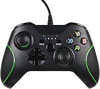 Vista 1 de Zamia - Controlador con cable para Xbox One controlador USB Gamepad Joypad con doble vibración para Xbox OneSXPC con Windows 7810 negro