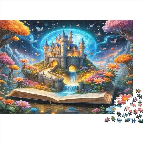 Castello da Favola Puzzle 1000 Pezzi Carta per Adulti Scena Libro di Fiabe Gioco di Puzzle 1000 Pezzi Relax Arredo Casa 38x26cm/1000pcs