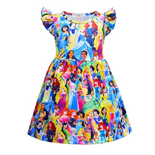 AOVCLKID Little Girls Princess Dress Up Girls Cosplay Costume Halloween Fancy Paty Dress(3T,Multicolor)