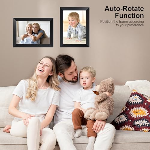 undefined Digital Picture Frame Wi-Fi 10.1inch Smart Digital Photo Frame,Electronic Digital Picture Frames Load from Phone,1280x800 HD IPS Touch Screen-Share Photo/Video-Weather/Clock/Alarm-via Free APP-Black の商品画像 5