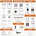 TACKLIFE 361 Accesorios de herramientas rotativas, diámetro de mangos 1/8"(3.2mm) con 4...