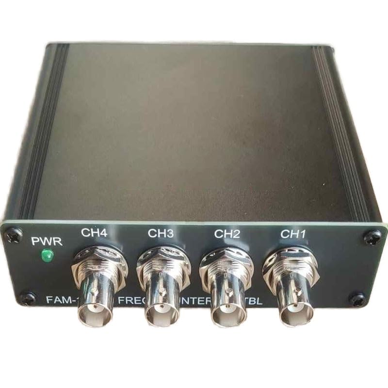 Contador de frecuencia de alta precisión de 4 canales 1 Hz-250 MHz, resolución de 11 bit/s, comunicación USB, entrada de referencia de 10 MHz0