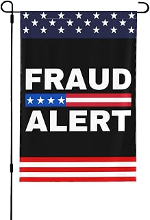 Fraud Alert Garden Flag Anti Gavin Newsom Fdt Flags Double Sided Decorative Accessory Home Decor Outside Yard (Not Including Flagpole) 40 X 28 Inch