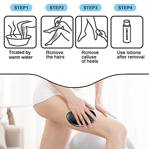 Utkwbs Crystal Hair Eraser, Crystal Hair Eraser For Hair Removal, Crystal Hair Remover For Men And Women, Magic Crystal Hair Remover With Gentle Skin Exfoliation, Works For Arms, Back & Legs (Black) #TOP5