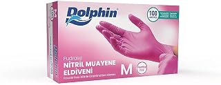 Dolphin Pembe Nitril Eldiven Pudrasız (M) 100'lü P