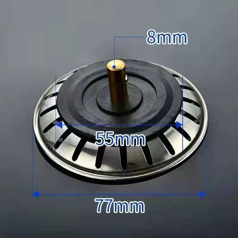 1pcs Kitchen Utensils/Stainless Steel Sink Strainer/Suitable for Bathroom, Kitchen and Other Sink Drain Filters, silverywhite