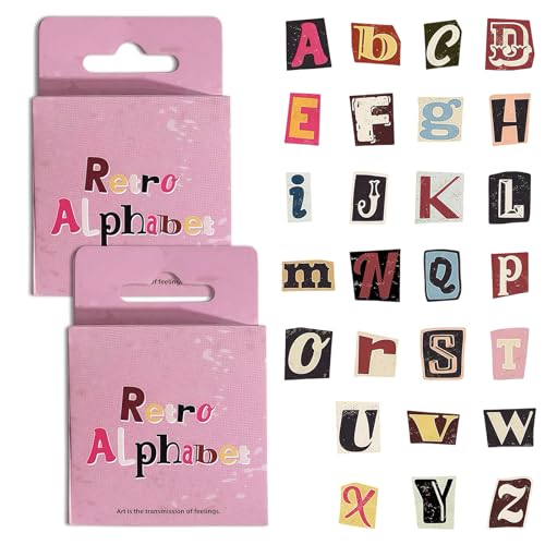 nalaina 104PCS Letter Sticker Scrapbook Sticker Decoration Stickers Set - Mini Size Waterproof Self Adhesive for DIY Scrapbook Album Travel Case CraftsMulticolor