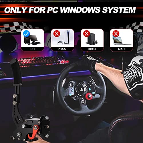 Image of XSLOER USB Handbrake 14 Bit Linear Car Racing SIM Professional Drift PC Handbrake for Win Compatible with Logitech G20 G27 G29 G290 Universal Drift Rally Racing Games Purple 1PC