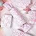 100 Sheets Pink Bow Tissue Paper, 20 x 14 Inch Ribbon Patterns Wrapping Tissue Paper for Birthday Wedding Baby Shower Gift Wrapping Holiday Bouquet (Pink)