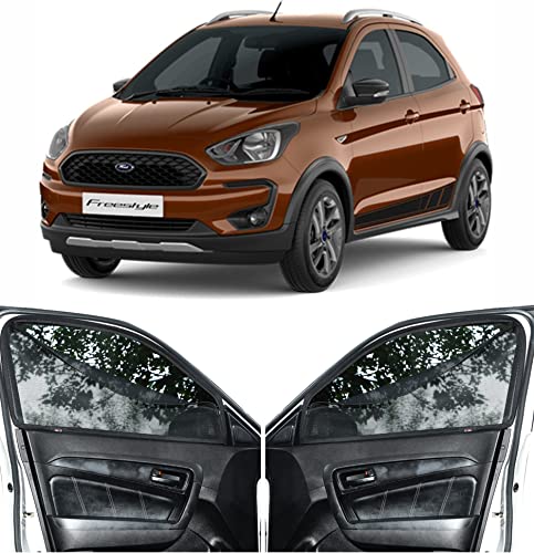 Image of Able Sporty Car Magnetic Sun Shade Curtains with Zipper for Ford Freestyle Set of 4
