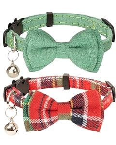 Gyapet Katzenhalsband mit Glocke und Fliege, 2 Stück