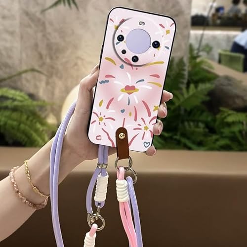 Phone Case Compatible with Huawei Mate60, Waterproof Crossbody Design Anti-dust Durable Dirt-resistant Lanyard Graffiti protecti