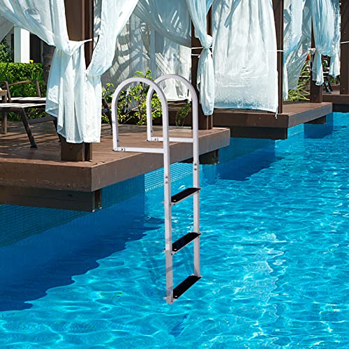 Vevor Removable Dock Ladder 3 Steps,500 Lbs Load Capacity, Aluminum Pontoon Boat Ladder With Nonslip Rubber Mat,Swimm Step Ladders For Ship/Lake/Pool/Marine Boarding #TOP7