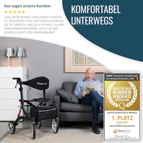 Alu-Rollator Leichtgewicht Rollator Spring Gehhilfe