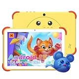 KODAK KT102 Tablet de 10 pulgadas Android 15, 4 GB de RAM + 64 GB de ROM, pantalla FHD de 1280 x 800, batería de 6000 mAh, cámara de 2 + 5 MP, WiFi 5G, tipo C