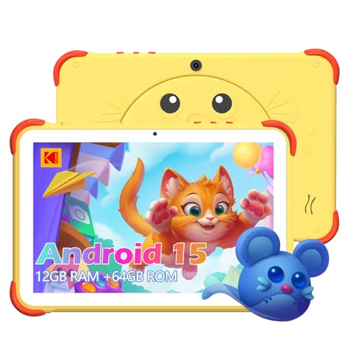 KODAK 10.1 Inch Android 15 Kids Tablet, 12GB RAM+64GB ROM(1TB Expand) Tablet for Kids, 6000mAh Battery, Parental Control, Goodeye Protection, 5G WiFi, Type-C - image 1