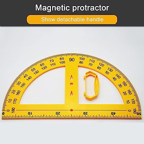 Set di 4 righelli magnetici per geometria, per uso in classe, facili da attaccare alla lavagna per insegnanti