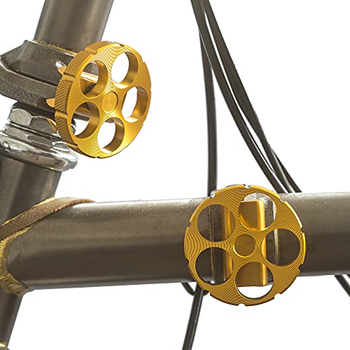 Charnière Brompton titane aluminium doré : pièce de rechange vélo pliant - 2