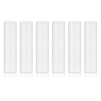 Vista 8 de Fundas de plástico blanco de 2.6 pulgadas de alto para cubrir velas, cubiertas de enchufes de candelabros (2-5/8 pulgadas de alto / 6 piezas)