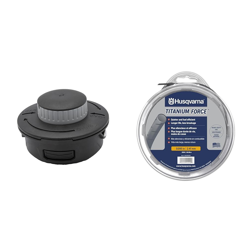 Weed Warrior Autowinder II Universal Trimmer Head & Husqvarna 140ft .095" Titanium Force String Trimmer Line