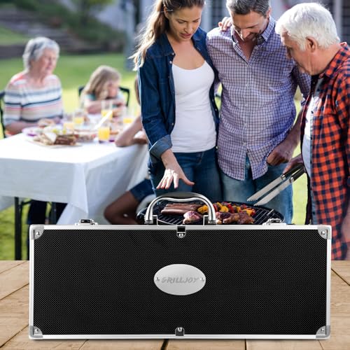 image for Grilljoy BBQ Accessories Grill Tools Set - 22PCS Stainless Steel Barbe