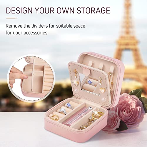 Qlovea Bridal Shower Gifts For Bride, Personalized Gifts For Bride | Travel Jewelry Organizer | Necklace Organizer Earrings Organizer Ring Organizer | Jewelry Travel Organizer #TOP1