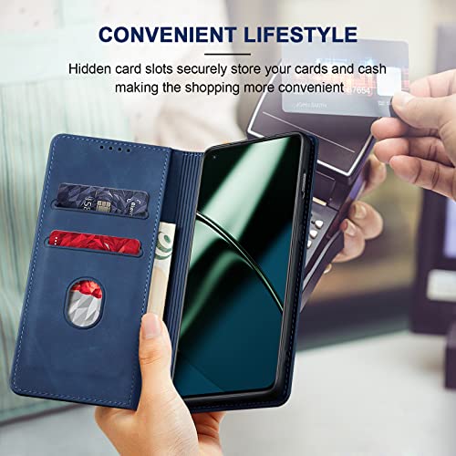 Image of Jasonyu Flip Wallet Case for OnePlus 11 5G,Blue