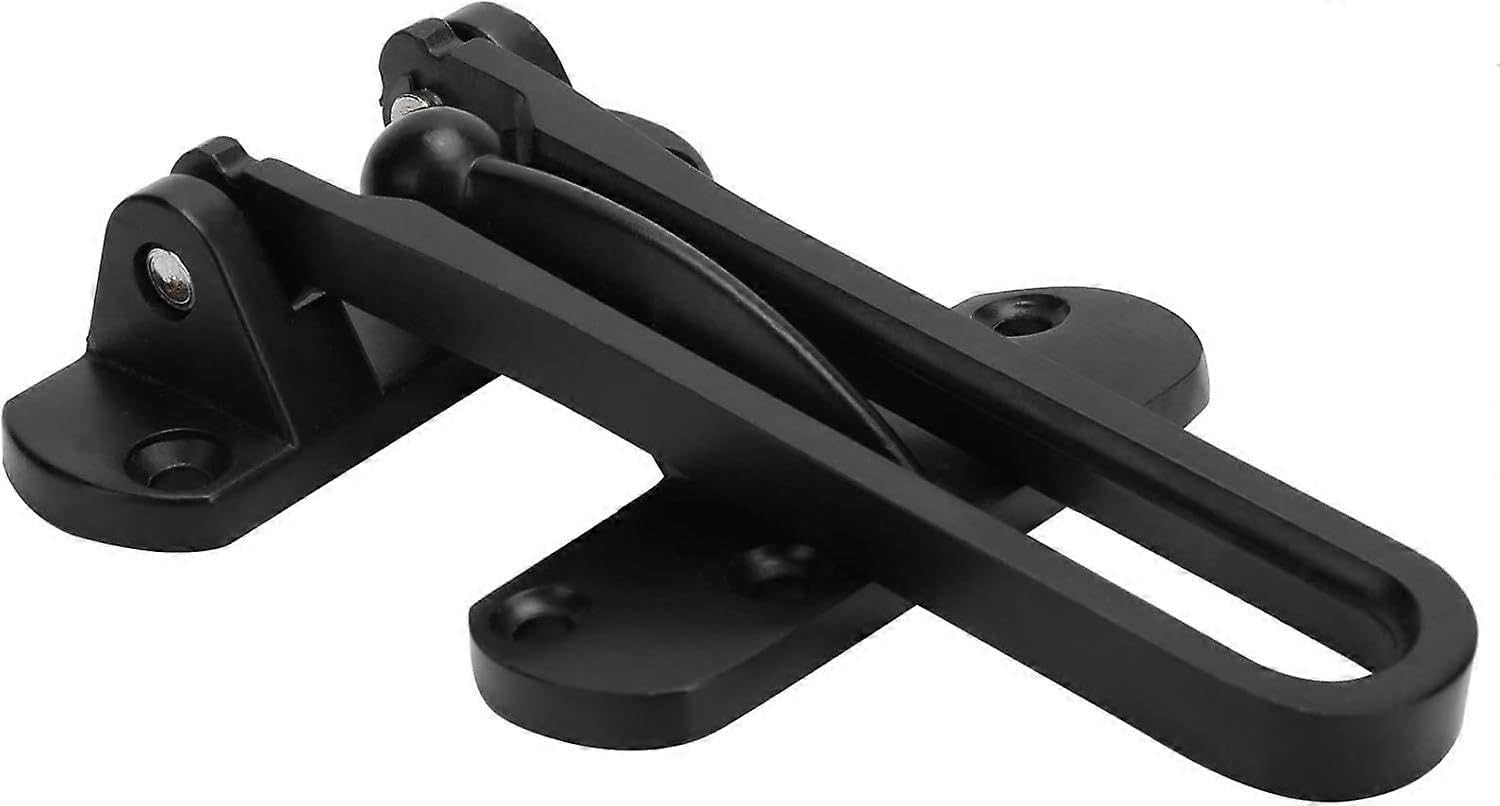 Joyhappst Image Color (Black) Aluminum Alloy Anti-Theft Door Buckle Stainless Steel Door Chain Lock Security Chain Door Lock For Home Security