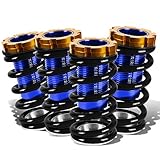 DNA MOTORING Coilover Suspension Kit Sleeves Compatible with 88-00 Civic / 93-97 Civic Del Sol / 88-91 CRX / 90-01 Integra, COIL-HC88-T22-BK