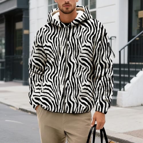 Mens Animal Print Hoodie Casual Fashion Fall Sweatshirt Plus Size Soft Long Sleeve Full Zip Hooded Tops with Pocket2