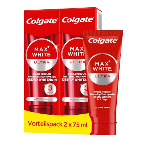 Colgate pasta za zube Max White Ultra Active Foam 2x75ml - Bjelji zubi za 3 dana