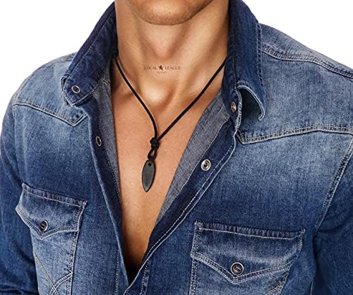 Local League Australia Mens Surfboard Pendant Adjustable Necklace Black Leather Cord Man String Beach Surfer Boys Choker Holidays Party Gift