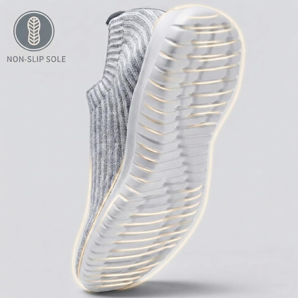 konhill Women's Comfortable Walking Shoes - Tennis Athletic Casual Slip on Sneakers - Image 6