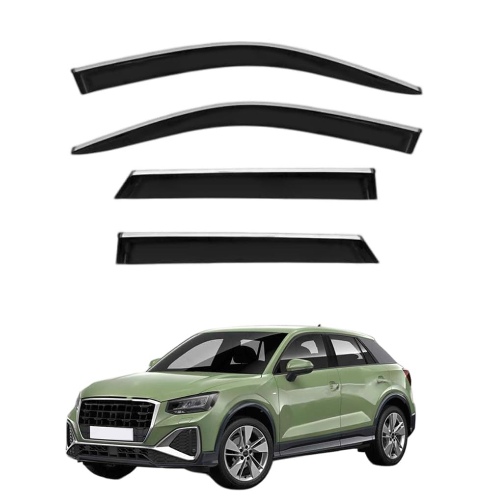 QOEMRHELT 4pc Set In-Channel Wind Deflectors, for Q2 2018-2020 Window Visors Rain Guards Vent Visors Rain & Sun Protection,Car Accessories