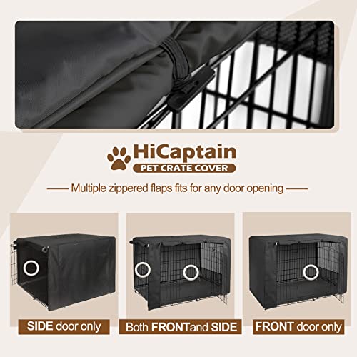 Hicaptain Folding Metal Dog Crate Cover For 36 Inches Wire Pet Cage (Black) #TOP3