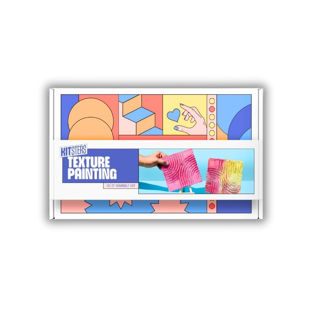 Kitsters DIY Texture Painting Kit | Texture Paste with White Cement & Acrylic Paints | Ideal Gift - Birthdays, Couples | Art & Craft | Fun Activity for Kids & Adults | Detailed Video Workshop Included (B0CN2TRQT8) Amazon Price History, Amazon Price Tracker