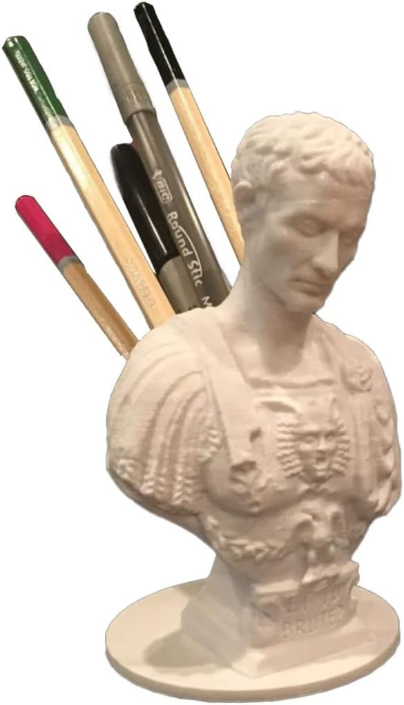 Julius Caesar Ides of March Pen | Pencil Holder Sculpture Desktop Organizer