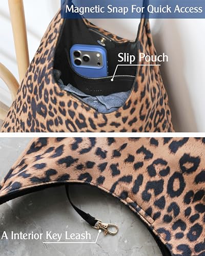 Bolso Tote Leopardo para Mujer con Cierre Magnético miniatura 5