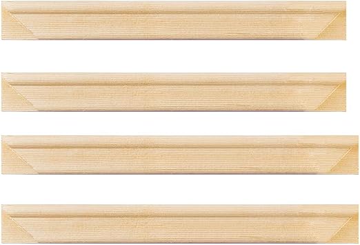Solid Canvas Stretcher Frames, Premium Pine Wood Strips Bar Set, for Oil Paintings Poster Prints, DIY Arts Accessory Materials Supply, 14"x14"/35x35cm