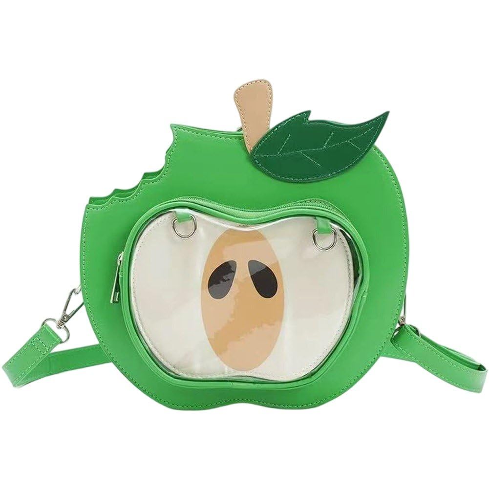 Sslvya Y2k Apples Ita Backpack for Women, Kawaii Crossbody Bag Diy Pin Display Shoulder Purse for Anime Lovers Cosplay Fans